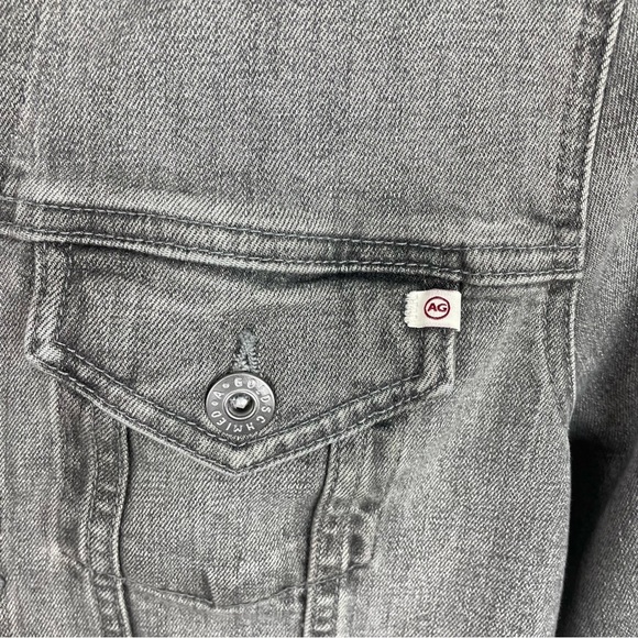 AG Adriano Goldschmeid | Light Gray Wash Button Jean Jacket - Picture 6 of 9